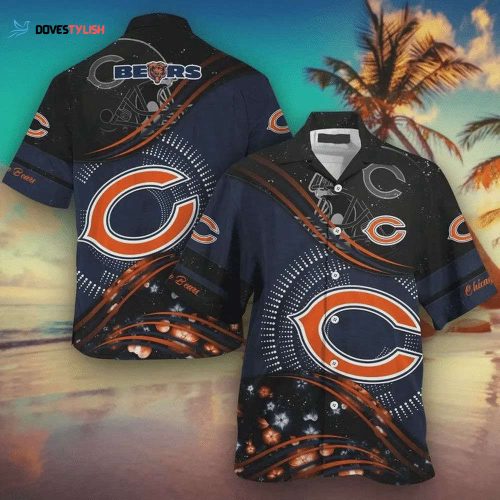 Chicago Bears NFL US Flag Aloha Pattern Hawaiian Shirt