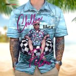 Chillin Like A Felon Summer Trump President Hawaiian Shirt Unisex Gift Tee 2024