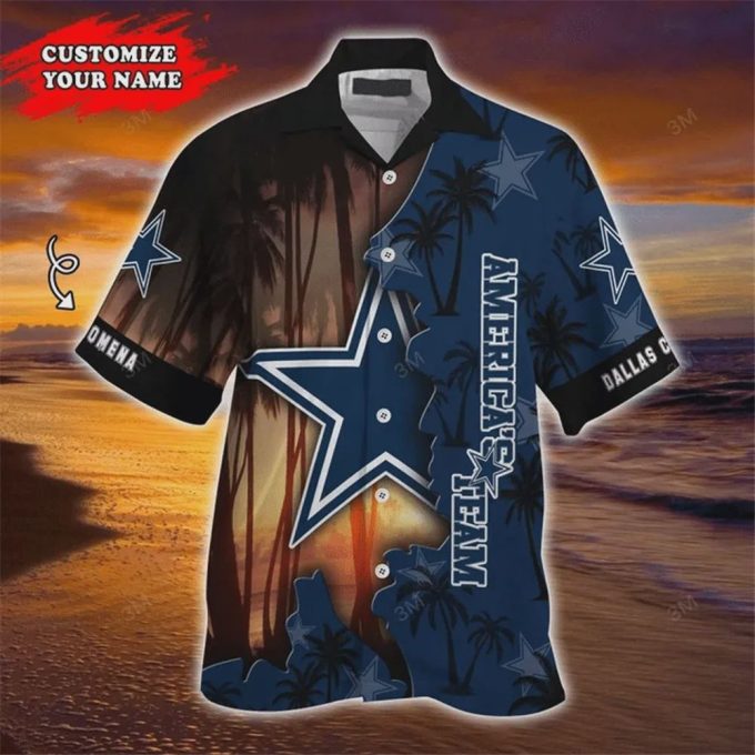 Custom Dallas Cowboys NFL Sunset Hawaiian Shirt