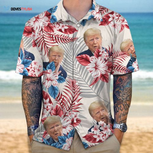 Chillin Like A Felon Summer Trump President Hawaiian Shirt Unisex Gift Tee 2024