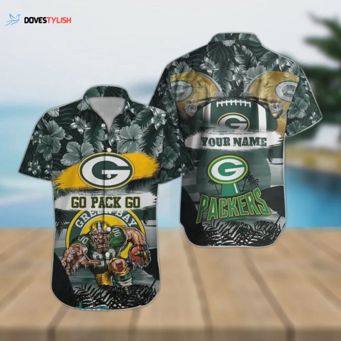 Custom Green Bay Packers NFL Mascot Hawaiian Shirt