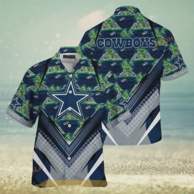 Dallas Cowboys NFL Island 3D Pattern Hawaiian Shirt