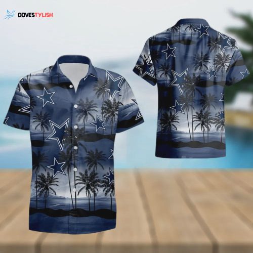 Dallas Cowboys NFL Skull Tropical Flower Pattern Hawaiian Shirt