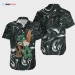 Green Bay Packers Skull And Hibiscus Hawaiian Shirt