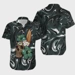 Green Bay Packers Skull And Hibiscus Hawaiian Shirt