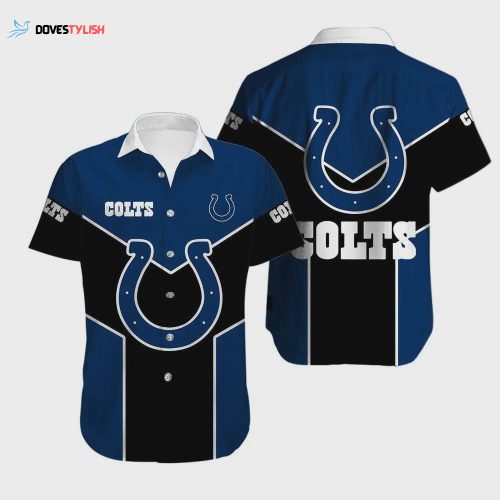 Indianapolis Colts Football Logo Pattern Hawaiian Shirt