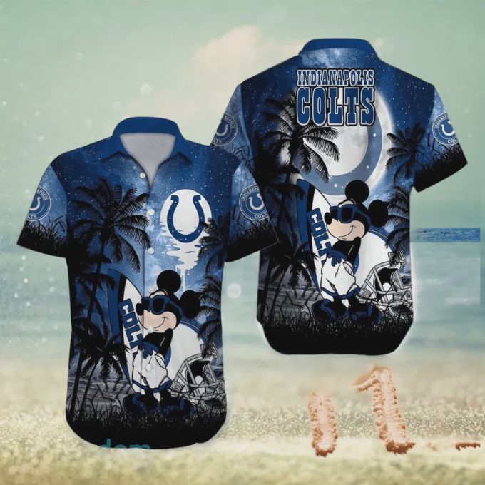 Indianapolis Colts Mickey Summer Pattern Hawaiian Shirt