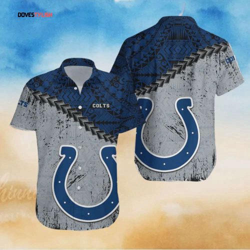 Indianapolis Colts Football Logo Hawaiian Shirt Unisex Gift Tee 2024