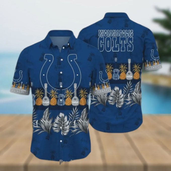 Indianapolis Colts Tropical Pattern Graphic Trends Hawaiian Shirt