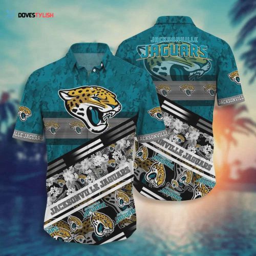 Jacksonville Jaguars Flower And Logo Hawaiian Shirt