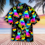 Lgbt Cat Pride Month Hawaiian Shirt, Gift For Pride Cat Lover, Cat Gaymer Hawaiian Shirt