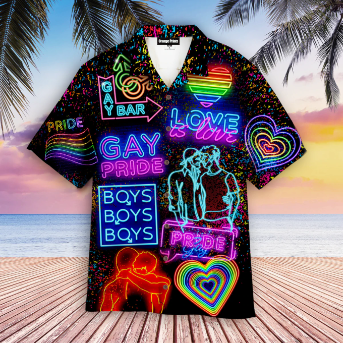 Lgbt Gay Pride Month Hawaiian Shirt, Gay Couple Hawaiian Shirts, Present For Gay Man