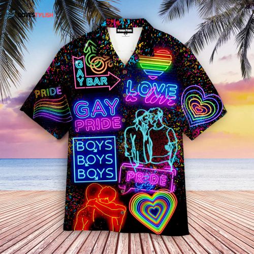 Lgbt Gay Pride Month Hawaiian Shirt, Gay Couple Hawaiian Shirts, Present For Gay Man