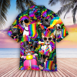 Lgbt Happy Dogs Pride Month Hawaiian Shirt For Men And Women, Pride Dog Hawaiian Shirt