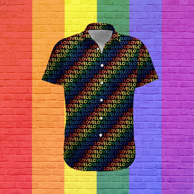 Lgbt Hawaiian Shirt, Haiwaiian Shirt, Rainbow Shirt, Beach Shirt, Lgbt Shirt, Gift For Gay Friend