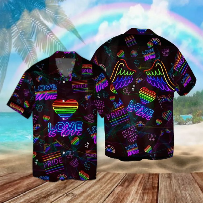 Lgbt Love Is Love Hawaiian Shirt, Hawaiian Shirt For Couple Gaymer, Gift To Couple Lesbian