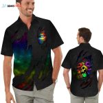 Lgbt Skulls Torn Fabric Men Hawaiian Shirt For Pride Month