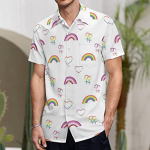 Lgbtq Hawaiian Shirt, Pride Month Rainbow Lgbt Print Summer Hawaiian Shirts Beach Shirts Gift