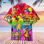 Lgbtq Sloth Pride Month Hawaiian Shirt, Pride Animal Hawaiian Shirt, Pride Hawaiian Shirts