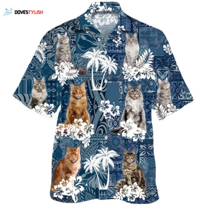 Maine Coons Hawaiian Shirt, Cat Hawaii Shirt, Cat Breeds In Hawaii Shirts, 3D Hawaiian Shirts For Summer