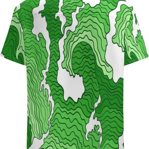 Mens St Patricks Day 3D Full Printed Hawaiian Shirt Irish’s Day Shirt Green Hawaiian Shirt