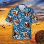 Paisley Pattern Tx Longhorn Full Printed On Hawaiian Shirt Men Women