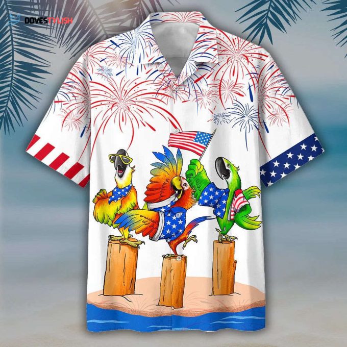 Parrot Hawaiian Shirts – Independence Day Is Coming, Cool Hawaiian Aloha Beach Shirt For 4Th Of Jul