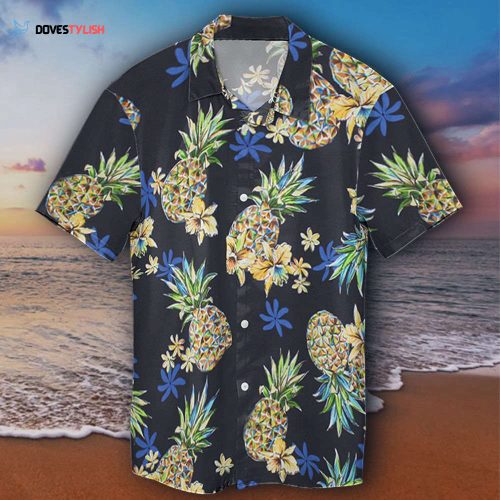 Purple Paradise Hawaii Shirt Plant Pattern Cotton Hawaiian Shirts Summer Gift