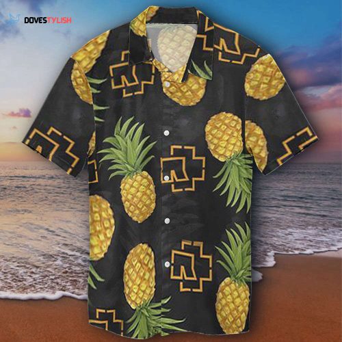 Pineapple Hawaiian Shirt Mens Black Pineapple Aloha Shirt Pattern