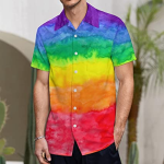 Rainbow Color Hawaiian Shirt, Hawaii Shirt For Gaymer, Lesbian Rainbow Hawaiian 3D T Shirt