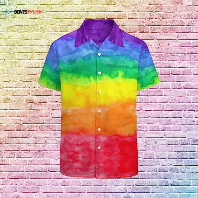 Rainbow Color Hawaiian Shirt, Hawaii Shirt For Gaymer, Lesbian Rainbow Hawaiian 3D T Shirt