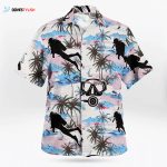 Scuba Diving Coconut Ocean Hawaiian Shirts For Travel Summer, Scuba Diving 3D All Over Printed Hawaii Shirt