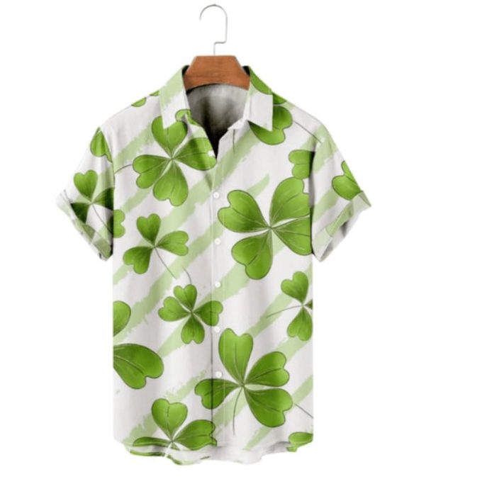 Shamrock Hawaiian Shirt, Irish Hawaiian Shirt, Saint Patrick’s Day Hawaiian Shirt, St. Patrick’s Day 3d Shirt, Irish Shirt