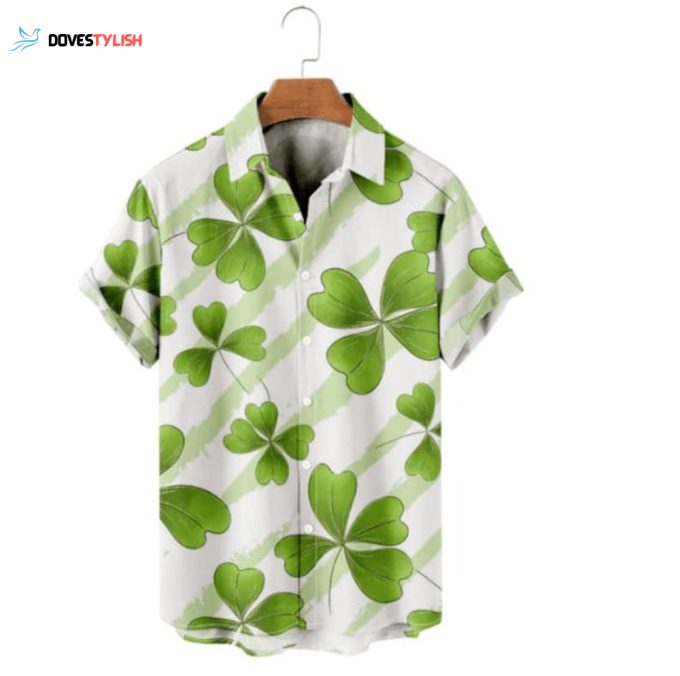 Shamrock Hawaiian Shirt, Irish Hawaiian Shirt, Saint Patrick’s Day Hawaiian Shirt, St. Patrick’s Day 3d Shirt, Irish Shirt