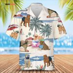 Shar Pei Summer Beach Hawaiian Shirt, Cool Aloha Hawaii Shirt For Travel Summer