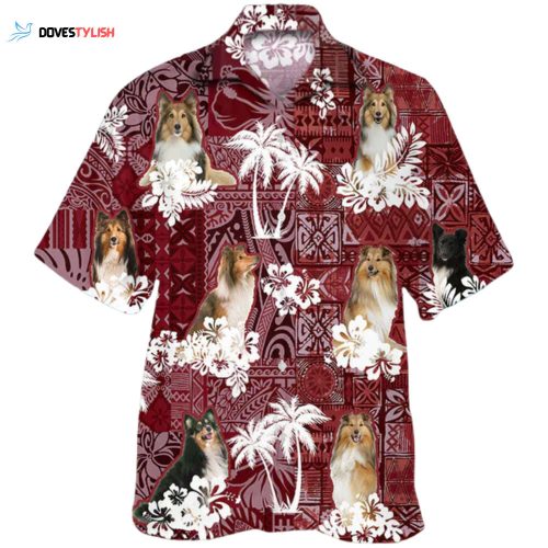 Shetland Sheepdog Hawaiian Shirt, Cool Dog In Aloha Beach Shirt Full Printed, Dog Hawaii Shirt