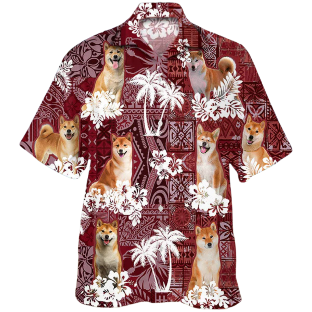 Shiba Inu Hawaiian Shirt, Cute Dog Hawaiian Shirt