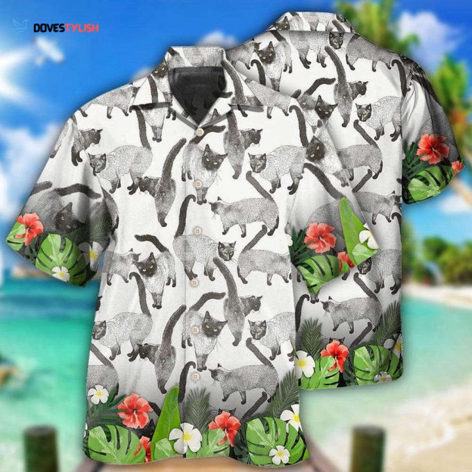 Siamese Cat Lovely Hawaiian Shirt, Siamese Lover Hawaiian Shirt