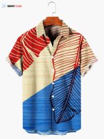 Simple Hawaii Shirt, Men’s Casual Hawaiian Shirt, Aloha Vibe Shirt On The Beach