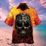 Skeleton Shaped Skull All Over Printed 3D Hawaiian Shirt, Cool Skeleton Hawaii Shirts