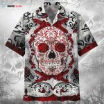 Skull Hawaiian Shirt, Cool Skull 3D Full Printed Hawaii Aloha Beach Shirts, Men Skull Hawaiian Shirts, Skull Lover Gifts