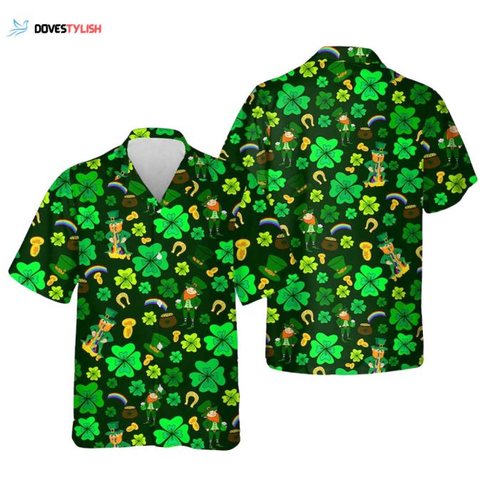 St.Patrick’s Day Hawaiian Shirt, Funny Shamrock Hawaii Shirt, Gift For Him