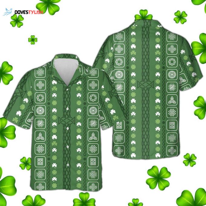 St Patrick’s Irish Shamrock Hawaiian Shirt, Celtic Irish Happy St Patrick’s Day Hawaiian Shirt, Gift For Him