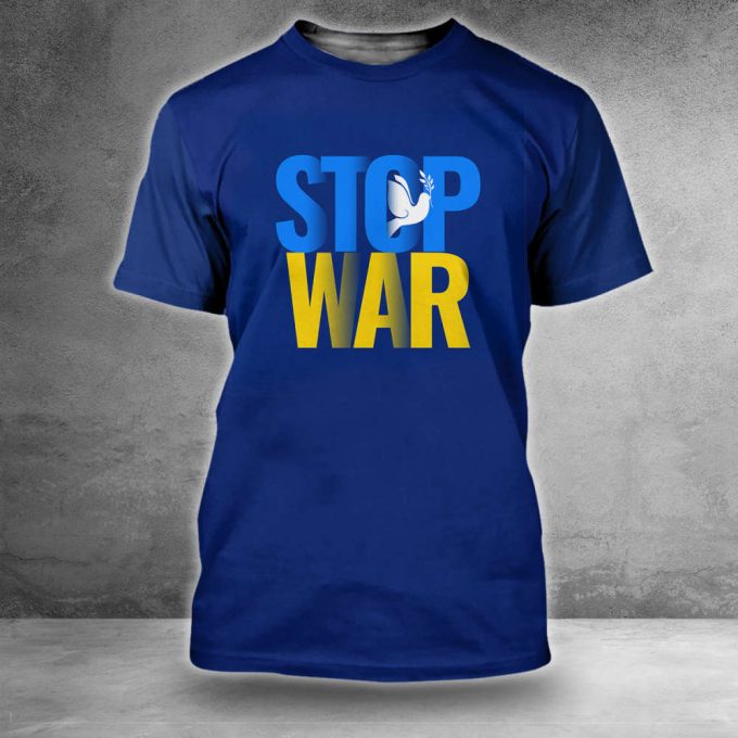 Stop War Ukraine Hawaiian Shirt Love Peace Ukrainian Apparel Men’s Merch