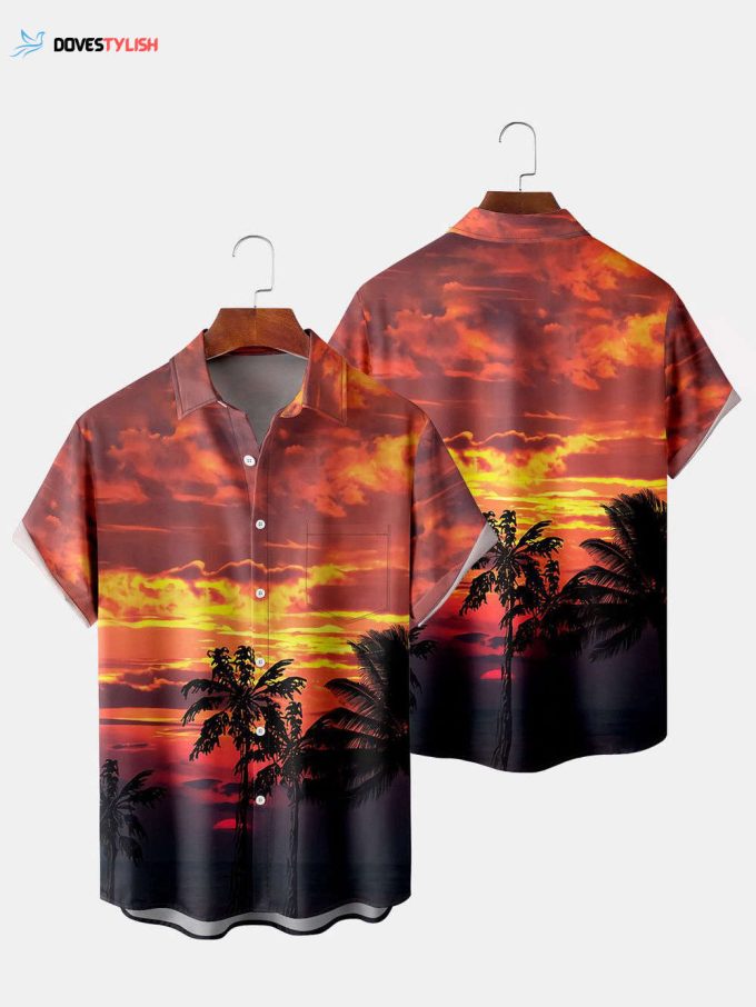 Summer Holiday And Coconut Tree Hawaiian Shirt, Beach Hawaiian Shirt, Gift Shirt For Him