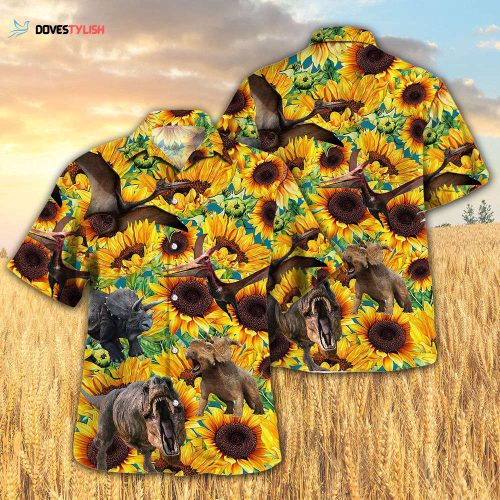 Sunflower Nubian Goat Hawaiian Shirt