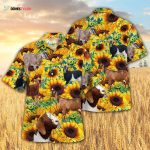 Sunflower Nubian Goat Hawaiian Shirt