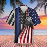 Thin Blue Line Hawaiian Shirt Inside American Shirt Best Gifts for Police Officers