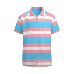 Transgender Pride Flag Lgbt Rainbow Hawaiian Vintage Shirt Mens Button Down Plus Size Tropical Hawaii Beach Shirts