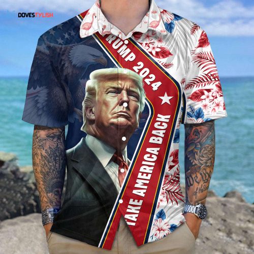 Trump 2024 Take America Back Hawaii Shirt Unisex Gift Tee 2024